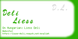 deli liess business card
